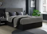 Grey Charcoal Full Ottoman Bed :midland beds