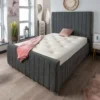 dark grey ruby ottoman bed - midland beds