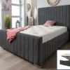 dark grey ruby storage bed - midland beds