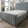 grey ruby ottoman bed - midland beds