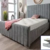grey ruby ottoman storage bed - midland beds