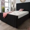 luxury black ruby ottoman bed - midland beds