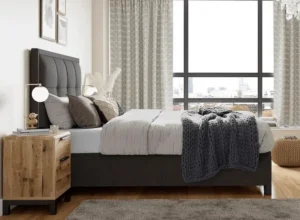 modern sana ottoman bed left - midland beds