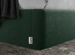 plain green plush ottoman bed bottom - midland