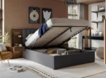 rubby grey upholstered ottoman bed storage - midland beds